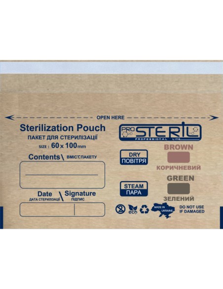 Bolsa Kraft ProSteril Marron 60x100mm 100ud