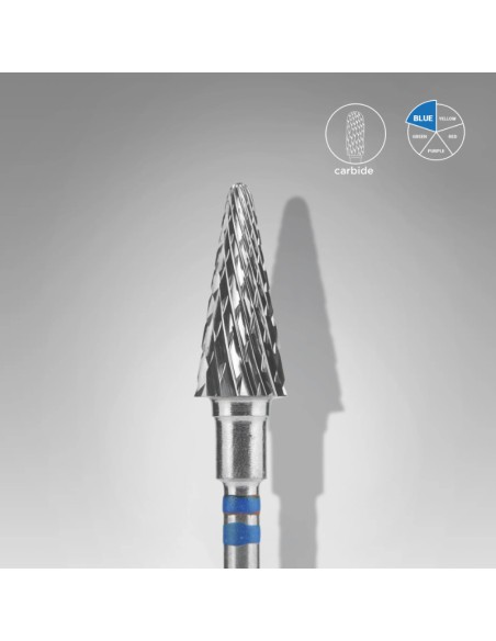 Fresa Staleks Carburo Tungsteno "cónica" Azul  para Zurdos 14mm