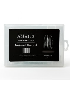 Amatix Dual Form Nail Tips Natural Almond 140uni 14 tamaños