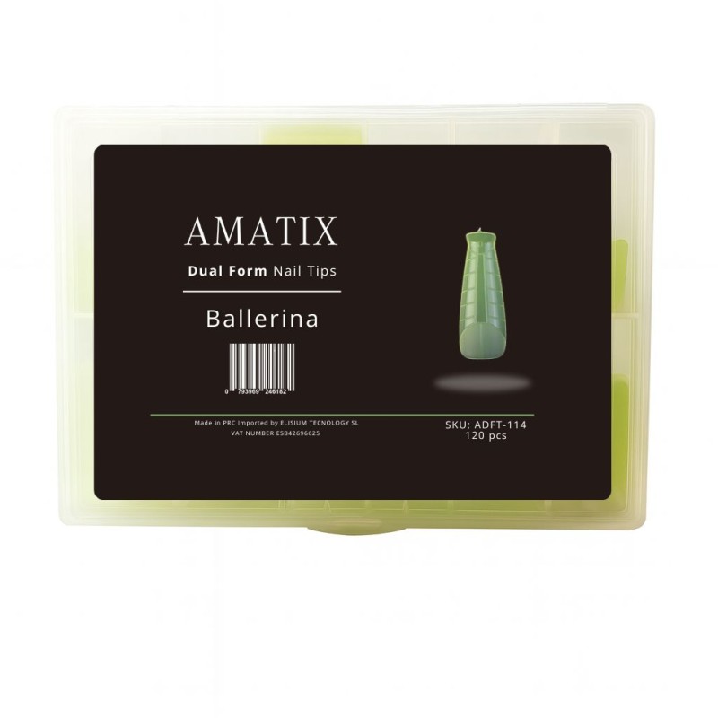 Amatix Dual Form Nail Tips Ballerina 120uni 12...
