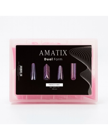 Amatix Dual Form Nail Tips French Box 180uni 4 formas