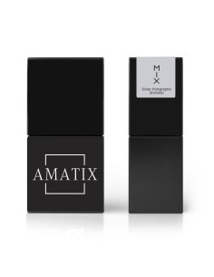 Amatix Gel Polish MIX *100 Silver Holographic Shimmer 10ml