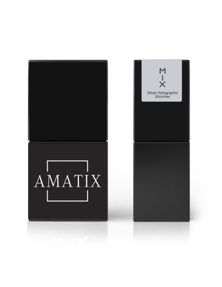 Amatix Gel Polish MIX *100 Silver Holographic Shimmer 10ml
