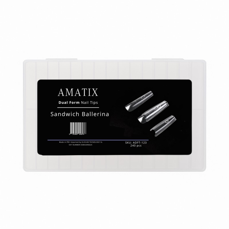 Amatix Dual Form Nail Tips Sandwich Ballerina...