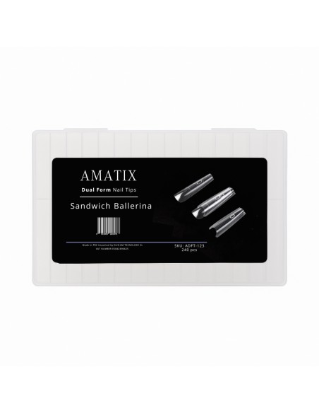 Amatix Dual Form Nail Tips Sandwich Ballerina 240uni 15 tamaños
