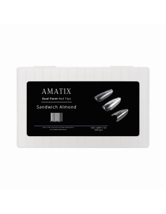 Amatix Dual Form Nail Tips Sandwich Almond 240uni 15 tamaños