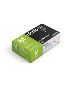GUANTE NITRILO SIN POLVO NEGRO M 2