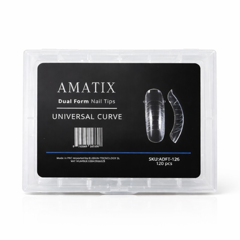 Amatix Dual Form Nail Tips Universal Curve 120uni 12 tamaños