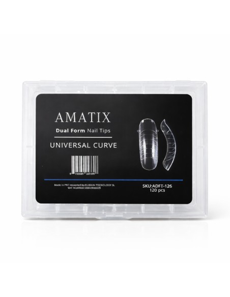 Amatix Dual Form Nail Tips Universal Curve 120uni 12 tamaños