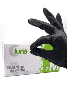 GUANTE NITRILO NEGRO T-M