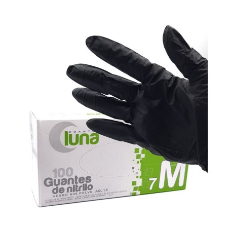 GUANTE NITRILO NEGRO T-M