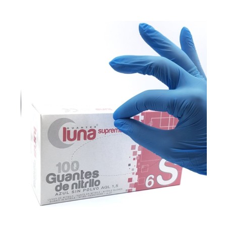 GUANTE NITRILO AZUL S