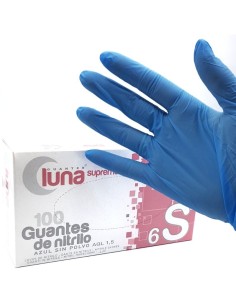 GUANTE NITRILO AZUL S 2