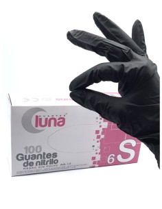 GUANTE NITRILO NEGRO S