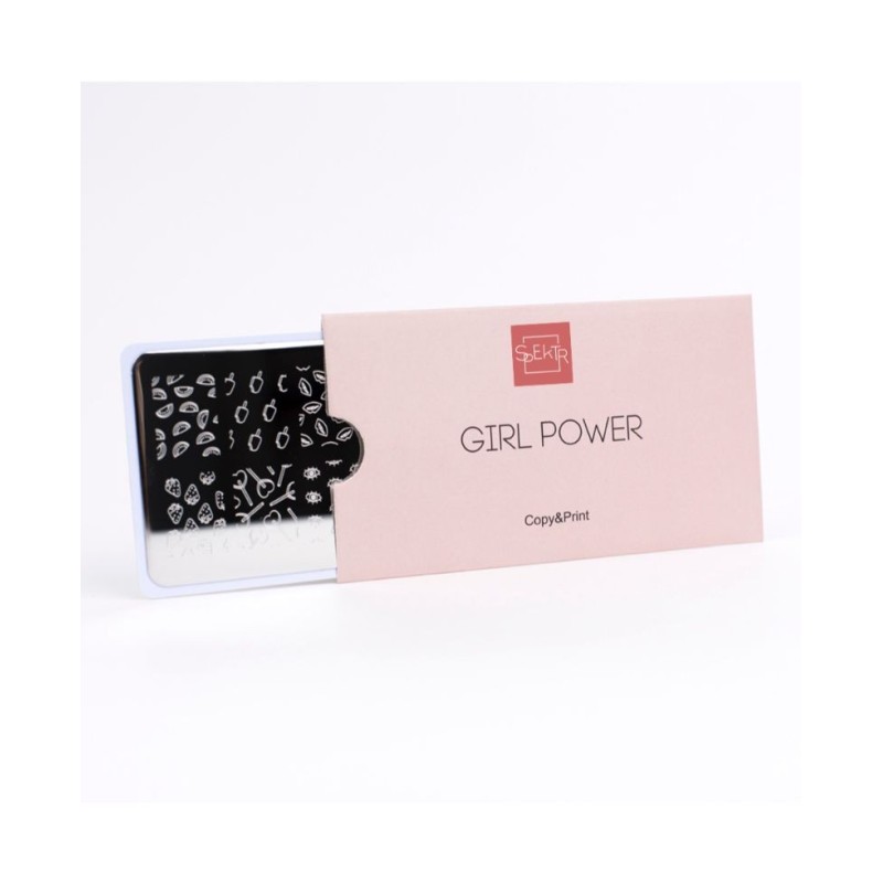 Nail Stamping Plate. Echo: Girl power *1