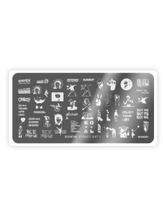 Nail Stamping Plate Spektr. Boheme: Street Art 1 2