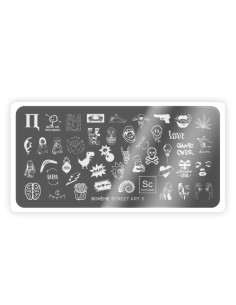 Nail Stamping Plate Spektr. Boheme: Street Art 3 2